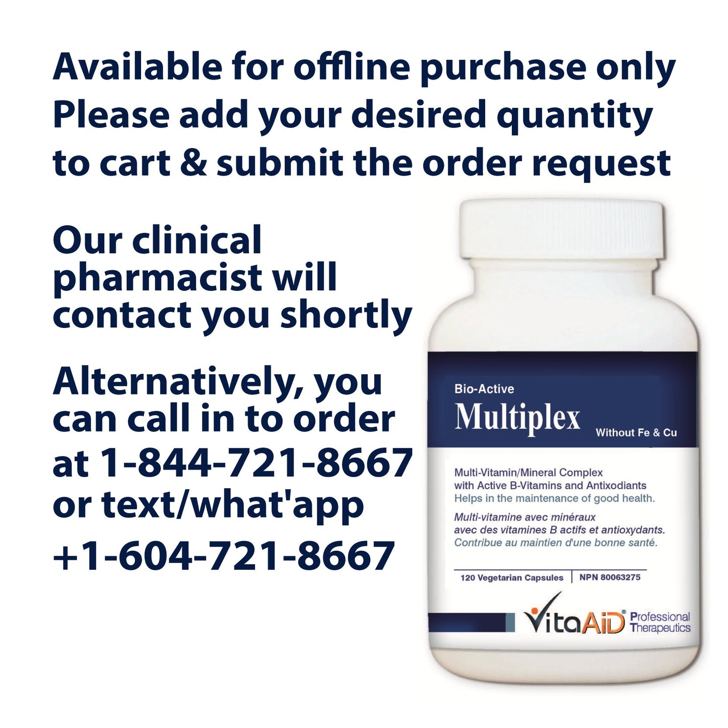 VitaAid Bio-Active Multiplex (without Fe & Cu) - biosenseclinic.com