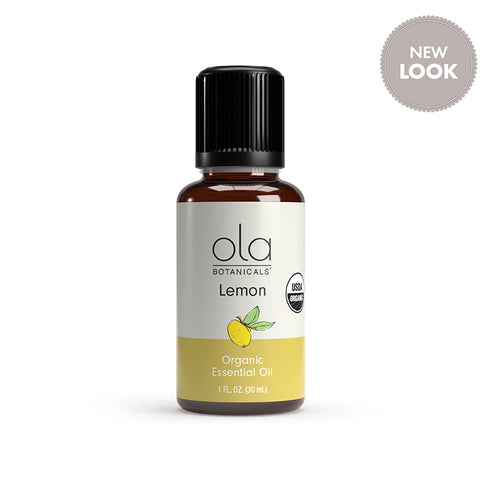 Ola Botanicals Organic Lemon Essential Oil - Brighten Your Day with Ola Botanicals® Organic Lemon Essential Oil: Pure Zest for a Fresh, Uplifting Atmosphere!