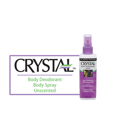 Crystal Body Deodorant Body Spray - Unscented - Biosense Clinic