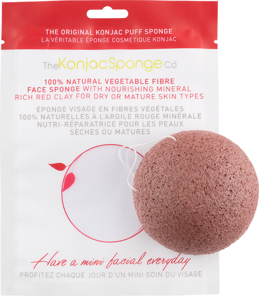 Konjac & Red Clay Facial Sponge Puff - Biosense Clinic