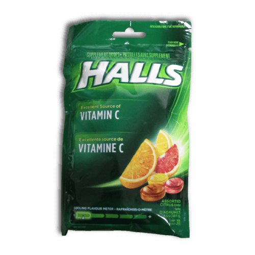 Halls Vitamin C Supplement Drops (Assorted Citrus) - Biosense Clinic