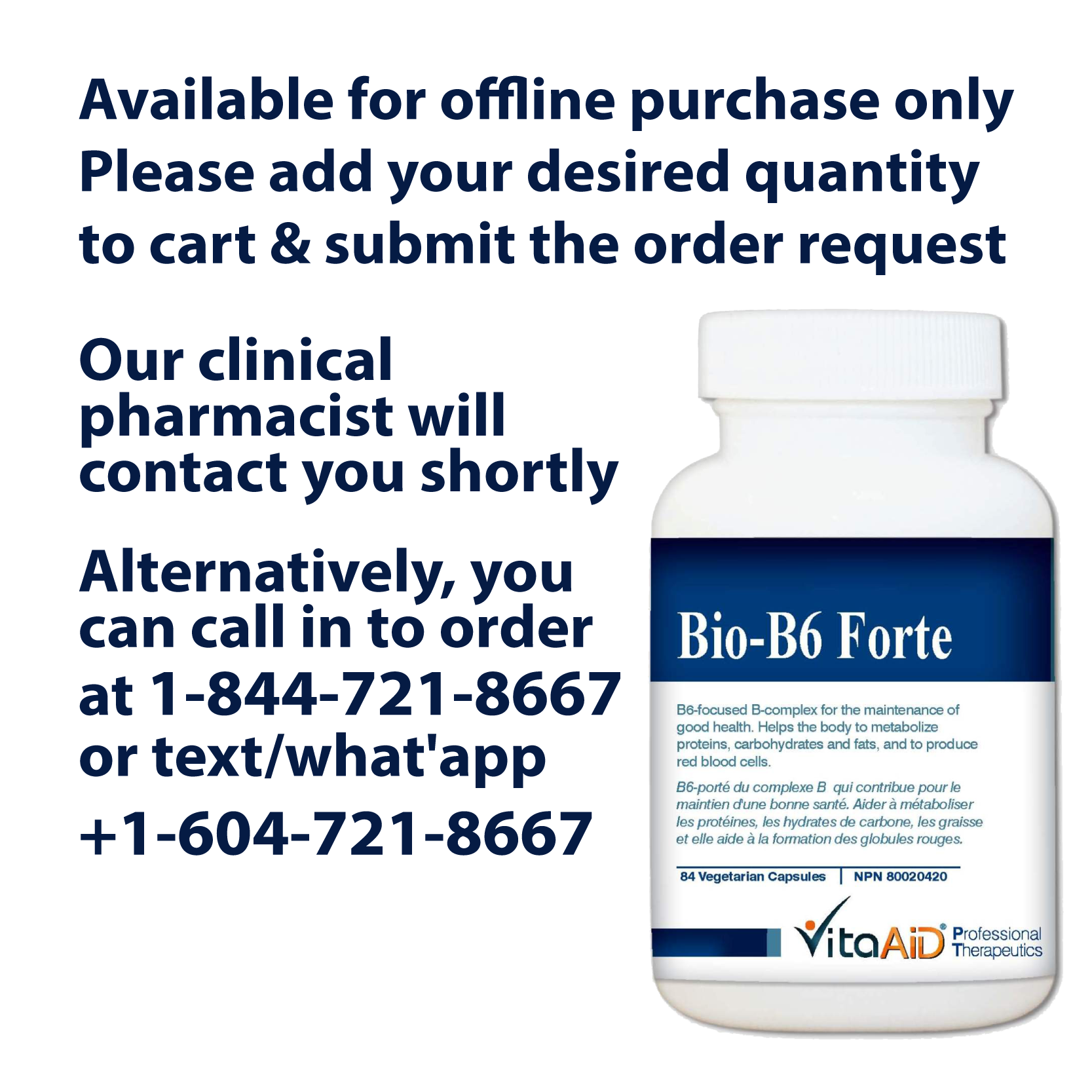 VitaAid Bio-B6 Forte - biosenseclinic.com